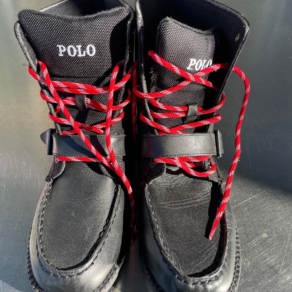 Mens sz 6 Polo by Ralph Lauren black boots/shoes